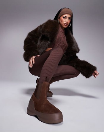 Moonboot unisex Luna chelsea boots in brown
