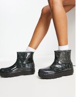 ‌Stylish Drizlita Graphic Monogram wellie boots in black