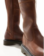 Amaayah hi riding boots in tan leather