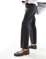 40% New Vinetta-R rhinestone ballet flats with strap in black