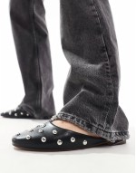 Lucia studded mule in black