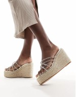Simmi London Sand embellished espadrille in gold