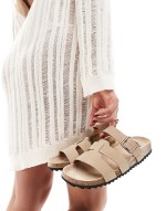 Special Offer Field mule flat sandals in beige
