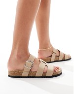 Special Offer Field mule flat sandals in beige
