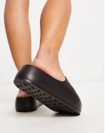 Wide Fit February one piece slider in black